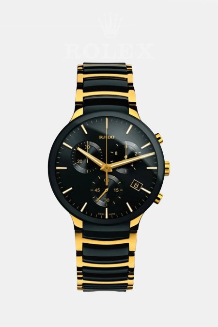 ساعة - Rado Centrix الشبابية / شامل علبة و كيس   - مكس ـ ذهبي ( ٣ عقارب ) <br> <span class='text-color-warm'>نفدت الكمية</span>