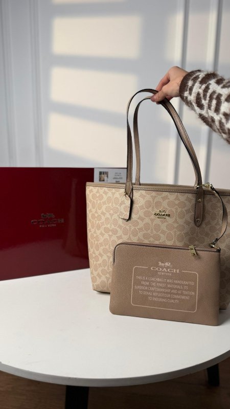 شنطة - Coach  / شامل علبة الشركة - 88019Double Face