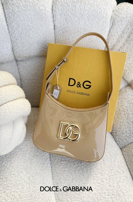 شنطة - D&G / شامل علبة الشركة - كاكي / لمعة