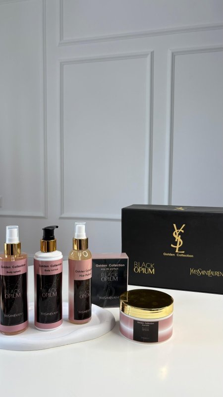 طقم عطر Ysl - Black opium - ٥ قطع / شامل علبة الشركة