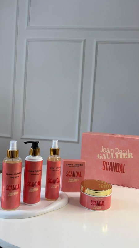 طقم عطر Scandal pink - Jean Poul - ٥ قطع / شامل علبة الشركة