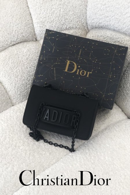شنطة - Dior Mini / شامل علبة الشركة - اسود / شعار اسود