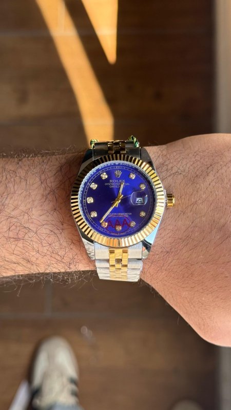 ساعة Rolex Date Just زركون - شامل كيس و علبة