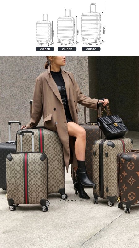 شنط سفري ماركة - ( طقم ٣ قطع )