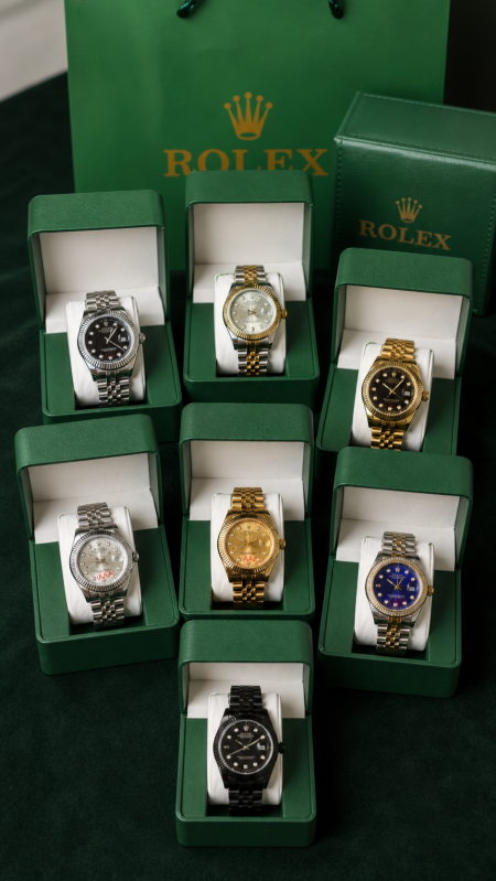 ساعة - Rolex شبابية  زركون / شامل العلبة و الكيس