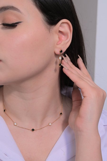 طقم حلق مع سنسال مريم