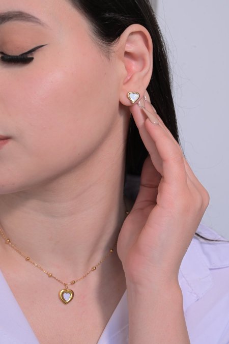 طقم حلق مع سنسال مريم