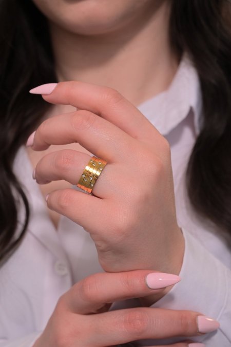 خاتم كارتيير ذهبي 4 قطع