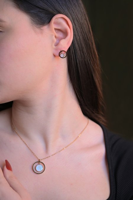 طقم حلق مع سنسال مريم