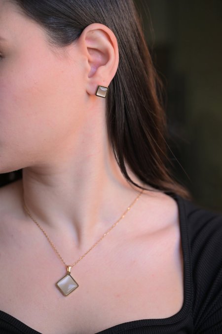 طقم حلق مع سنسال مريم