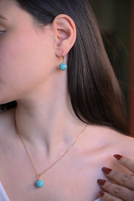 طقم حلق مع سنسال مريم