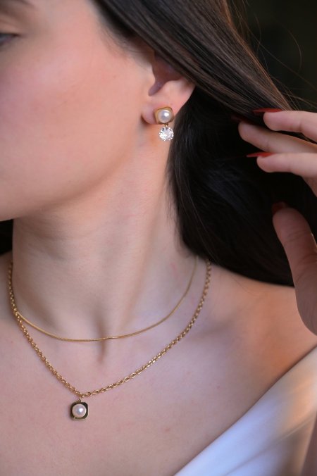 طقم حلق مع سنسال مريم