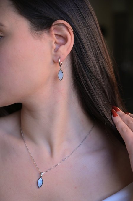 طقم حلق مع سنسال مريم