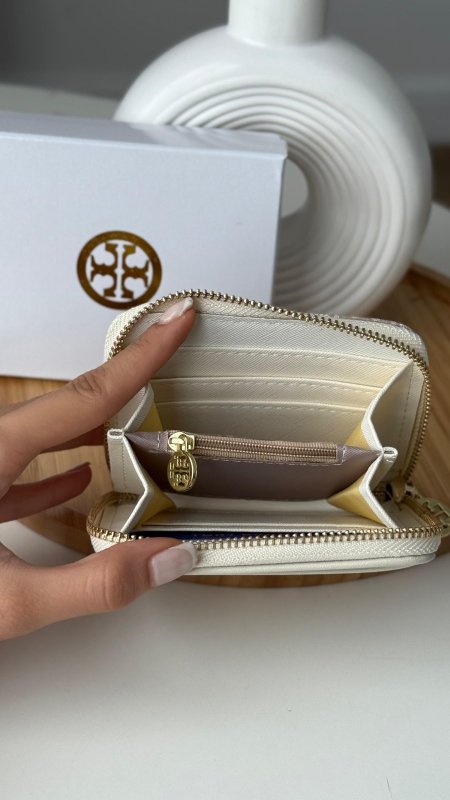 جزدان -  Tory Burch / مقاس صغير / شامل علبة الشركة مع سحاب داخلي للفراطة