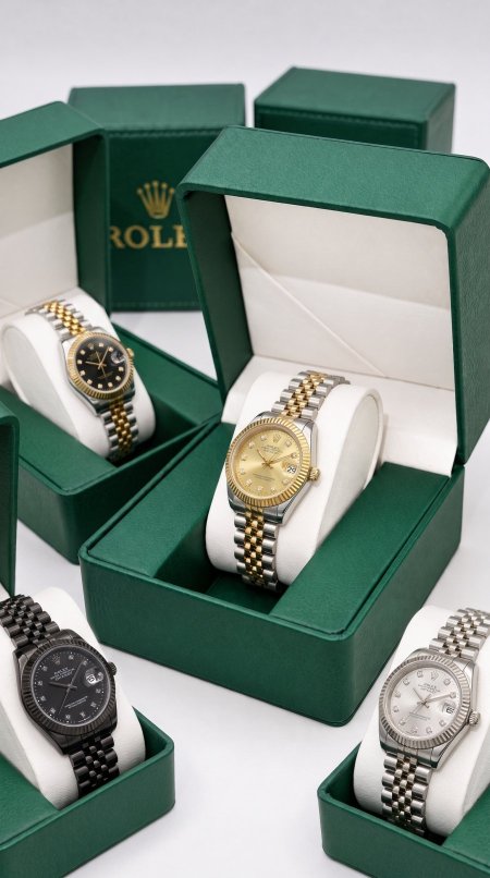 ساعة ROLEX ستاتي مقاس صغير | شامل علبة