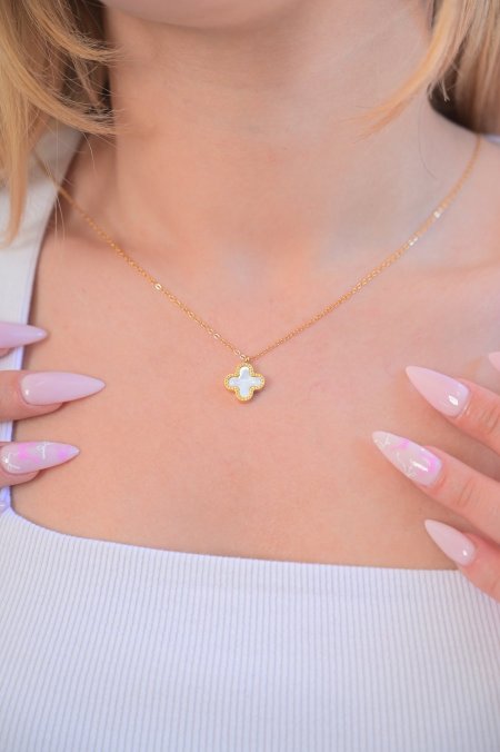 سنسال فان كليف ذهبي عالوجهين ابيض واسود