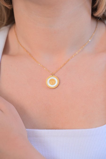 سنسال فيرزاتشي ذهبي مع ابيض مدور