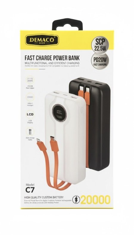 باور بانك  Demaco C7 - سعة 20,000 ملي امبير